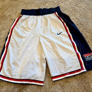 Nike Olympics Team USA Basketball Shorts - White and Navy